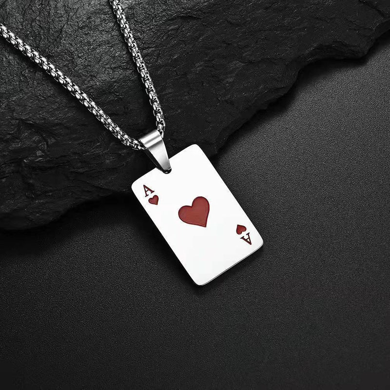 Ace Of Spades Love Pendant Necklace Obsesie