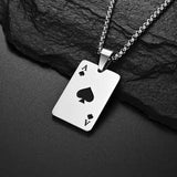 Ace Of Spades Love Pendant Necklace Obsesie