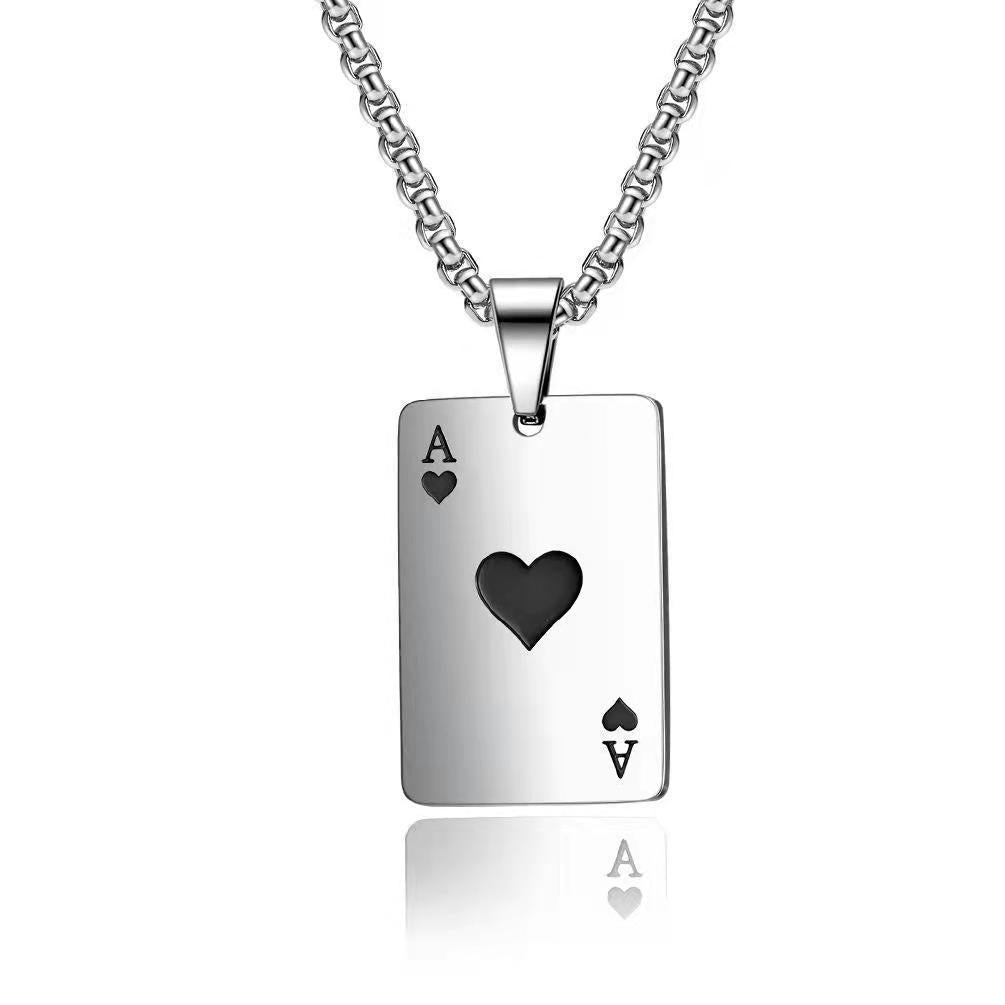 Ace Of Spades Love Pendant Necklace Obsesie