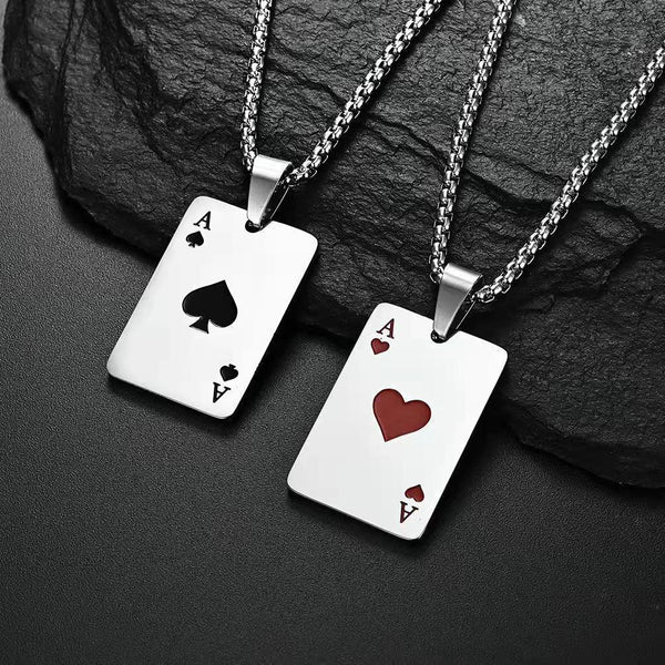 Ace Of Spades Love Pendant Necklace Obsesie