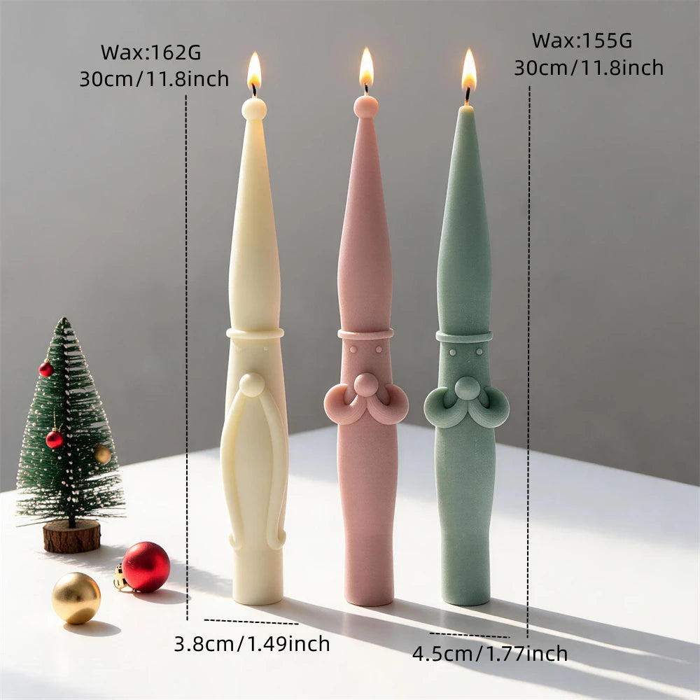 Measurement comparison of 30 cm Santa tapers: 3.8 and 4.5 cm lower widths