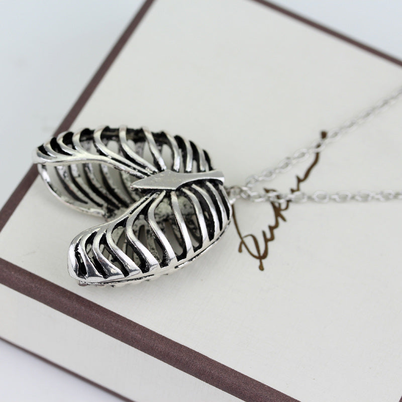 Antique Human Anatomy Rib Cage Necklace Anatomical Jewelry Medical Student Gift Trendy Punk Cool Necklace Edgy Hipster Jewelry Obsesie