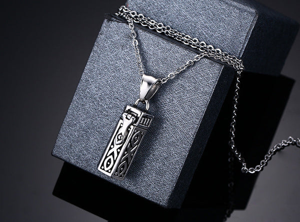 Titanium Celtic Vintage Urn Necklace for Ashes