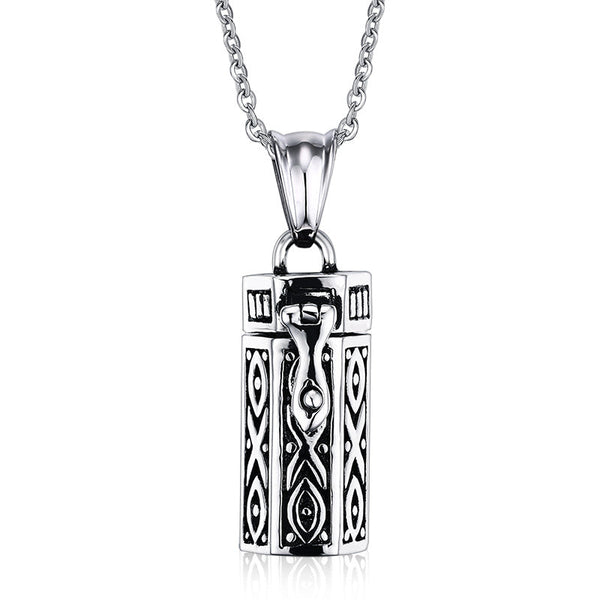 Titanium Celtic Vintage Urn Necklace for Ashes