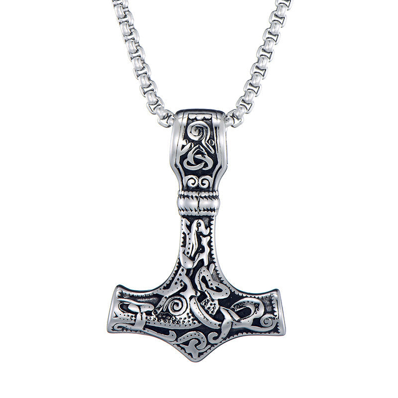 Antique Viking Thor Hammer Necklace Obsesie