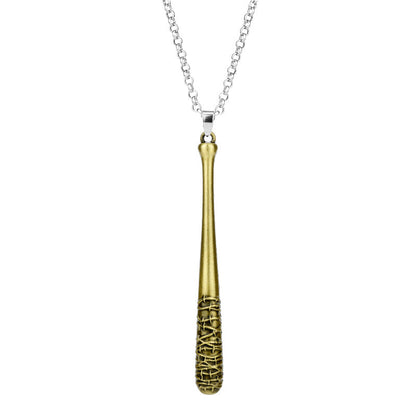 Baseball Bat with a Barbed Wire Bail Necklace Obsesie