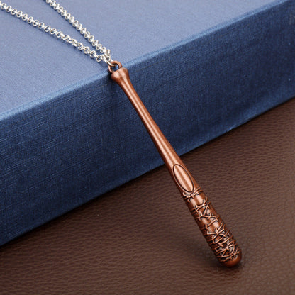 Baseball Bat with a Barbed Wire Bail Necklace Obsesie