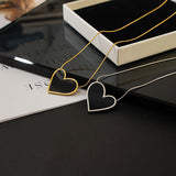Black Heart Pendant Necklace Vintage Pendant Chains Necklace For Jewelry Obsesie