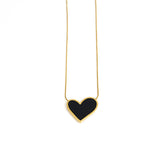 Black Heart Pendant Necklace Vintage Pendant Chains Necklace For Jewelry Obsesie