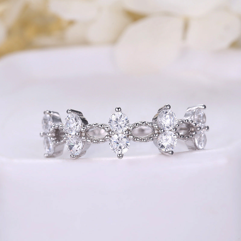 Bright Star S925 Silver Zircon Diamond Ring Obsesie