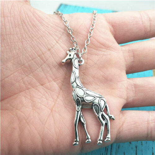 Cartoon Silver Giraffe Pendant Necklace Obsesie