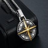 Compass stainless steel chain necklace Obsesie