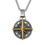 Compass stainless steel chain necklace Obsesie