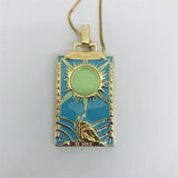 Copper Plated Fashion Retro Oil Painting Pendant Necklace Obsesie
