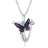 Cross Butterfly Necklace S925 Sterling Silver Obsesie