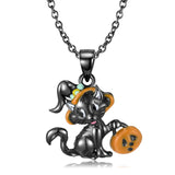 Cute Black Cat Necklace S925 Silver Obsesie