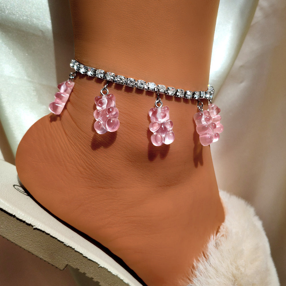 Cute Fashion Cartoon Animal Pendant Anklet Obsesie