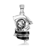 Cute Grim Reaper Necklace Gift S925 Sterling Silver Obsesie