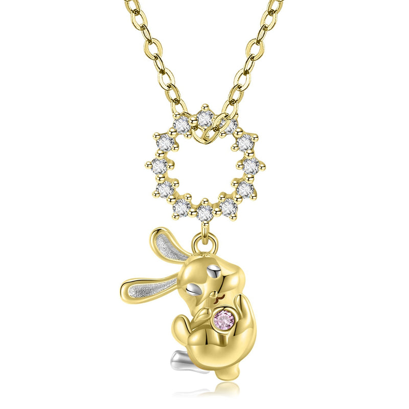 Cute Rabbit Necklace S925 Sterling Silver Obsesie