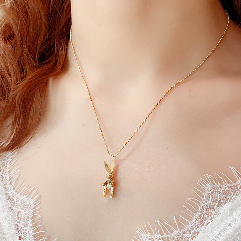 Delicate Rabbit Necklace Obsesie
