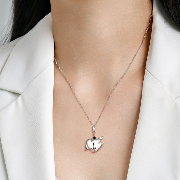 Dispersed Heart Pendant Necklace Original Sentimental Ins Style S925 Silver Sweater Chain Obsesie