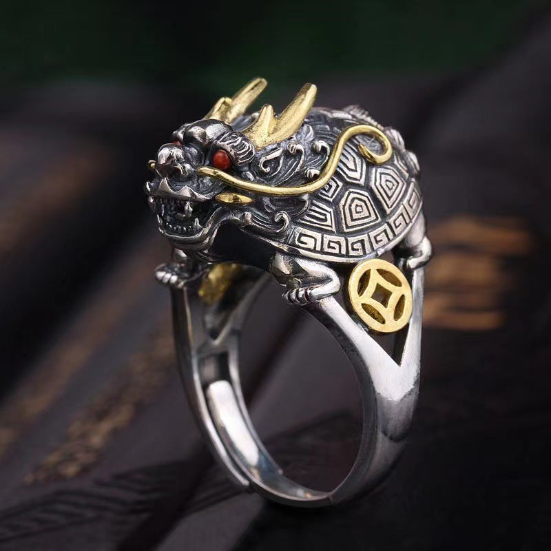Dragon Turtle Vintage Men's Ring Obsesie