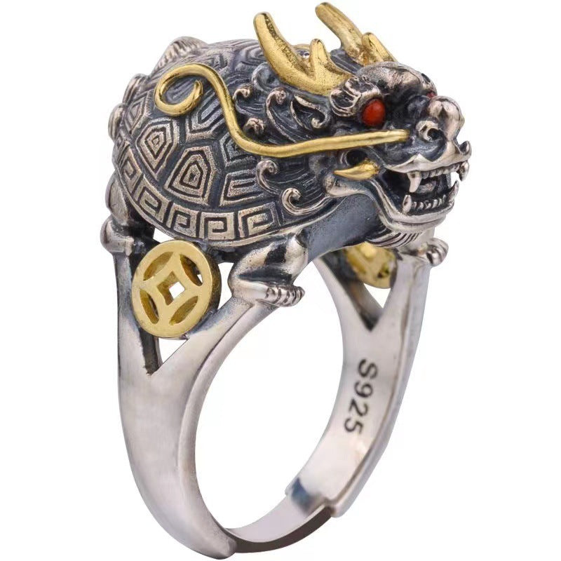 Dragon Turtle Vintage Men's Ring Obsesie