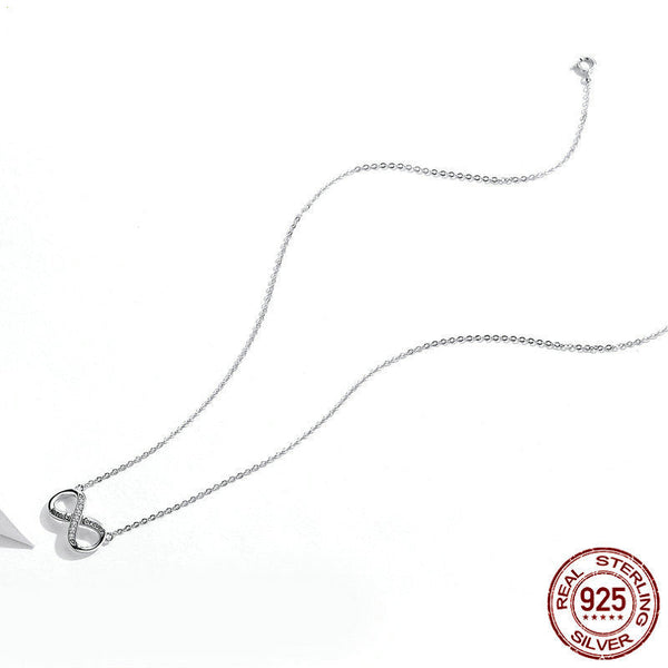 Eight-character Infinity Sign 925 sterling silver necklace Obsesie