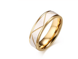 Electroplated golden couple ring Obsesie