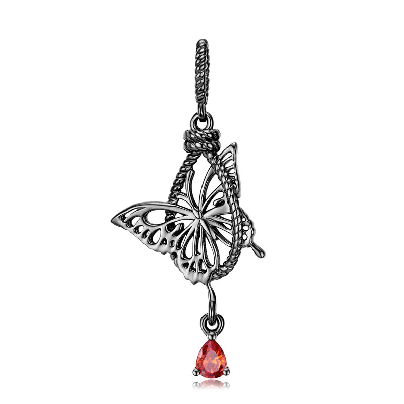 Elegant Butterfly Necklace S925 Sterling Silver Obsesie