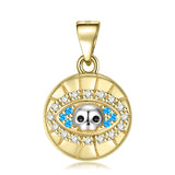 Elegant Evil Skull Eye Necklace Gold Plated Skull Series Diy Necklace 925 Sterling Silver Obsesie