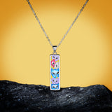 Enchanting Fox Faces: Sterling Silver Pendant Necklace with Enamels Obsesie