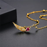 Ethnic Style Ladies Simple Cinnabar Tears Color Necklace Obsesie