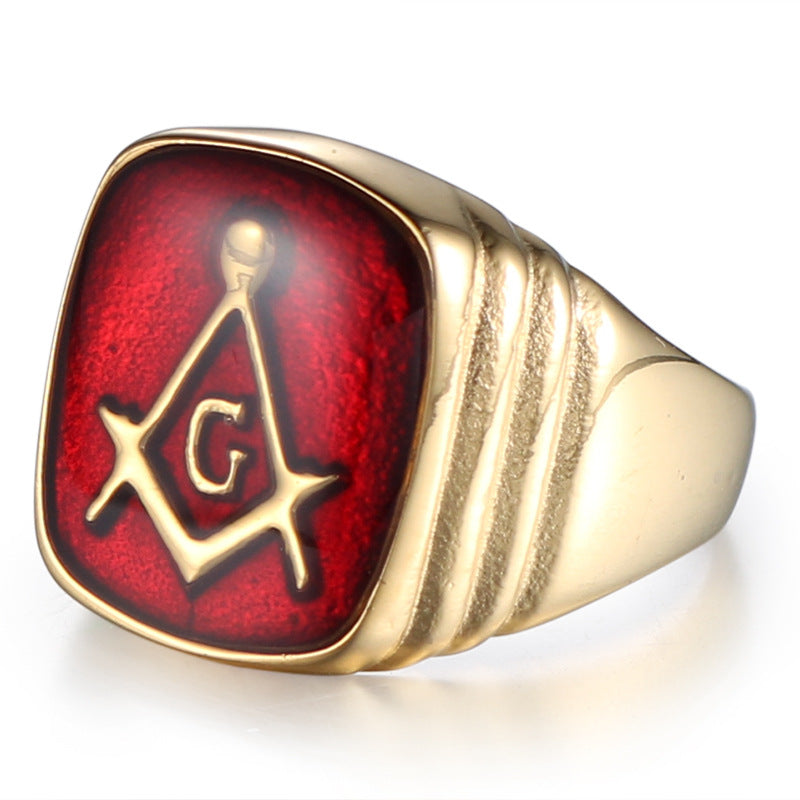 Fashion Epoxy Masonic Ring Obsesie