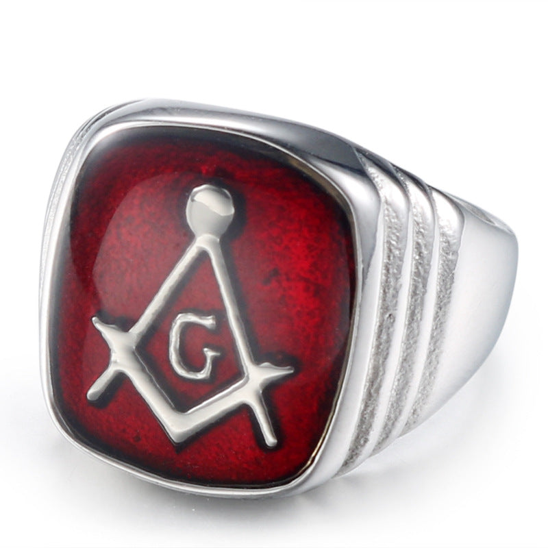 Fashion Epoxy Masonic Ring Obsesie