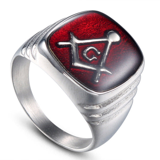 Fashion Epoxy Masonic Ring Obsesie