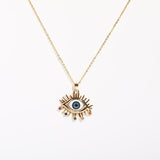 Fashion Evil Eye Zircon Copper Pendant Necklace Obsesie