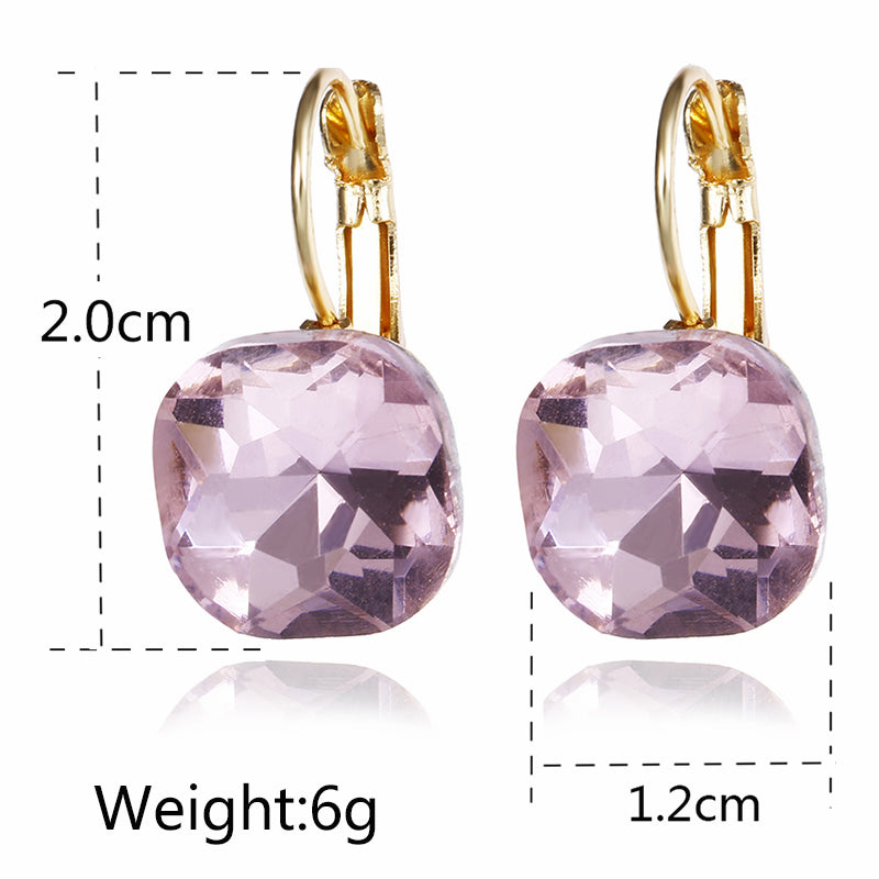 Fashion Gold Color Earring For Women Crystal Cubic Zirconia Stud Earrings Obsesie