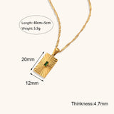 Fashion Vintage Stainless Steel Plated 18k Zirconia Jewelry Necklace Obsesie