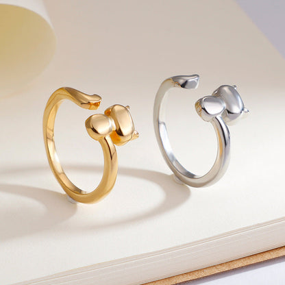 Fashionable Simple Cute Cat Ring All-match Cute Pet Obsesie