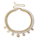 Fashionable Tassel Relief Body Chain Round Bead Chain Geometry Waist Chain Women Obsesie