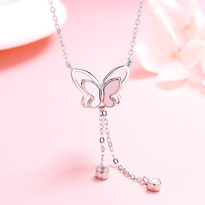 Female Butterfly Clavicle Pendant Necklace Fairy Jewelry Female Obsesie