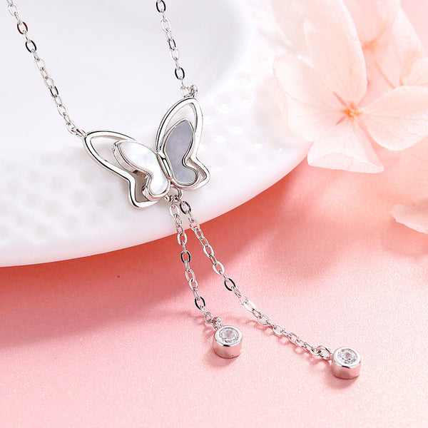 Female Butterfly Clavicle Pendant Necklace Fairy Jewelry Female Obsesie