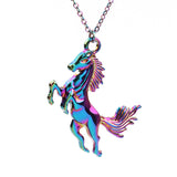 Galloping Horse Pendant Necklace Sweater Chain Obsesie