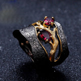 Garnet crystal ring Obsesie