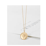 Golden Coin Rose Necklace Obsesie