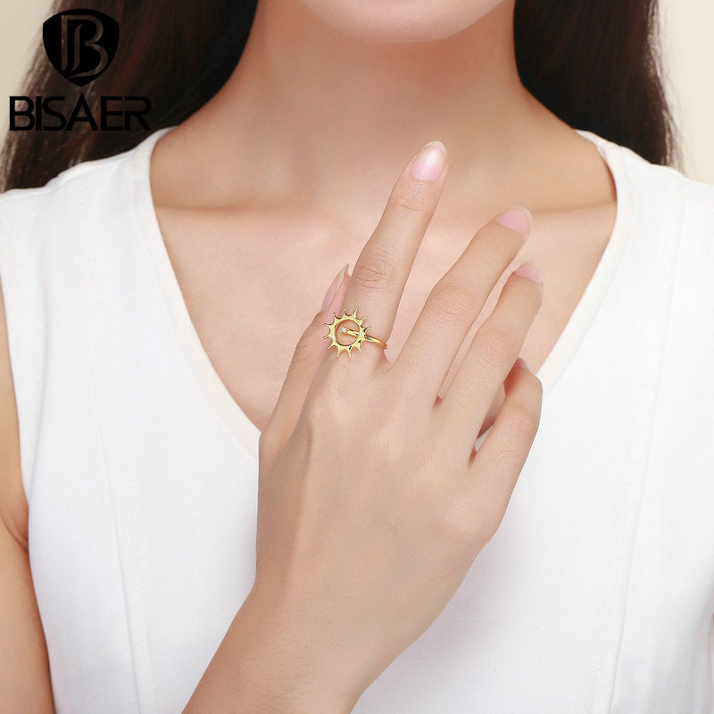 Golden Sun Jewelry Hao Stone Real Gold Plated Ring Obsesie
