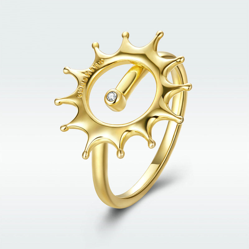 Golden Sun Jewelry Hao Stone Real Gold Plated Ring Obsesie