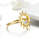 Golden Sun Jewelry Hao Stone Real Gold Plated Ring Obsesie