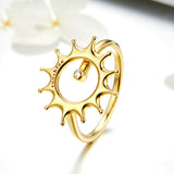 Golden Sun Jewelry Hao Stone Real Gold Plated Ring Obsesie